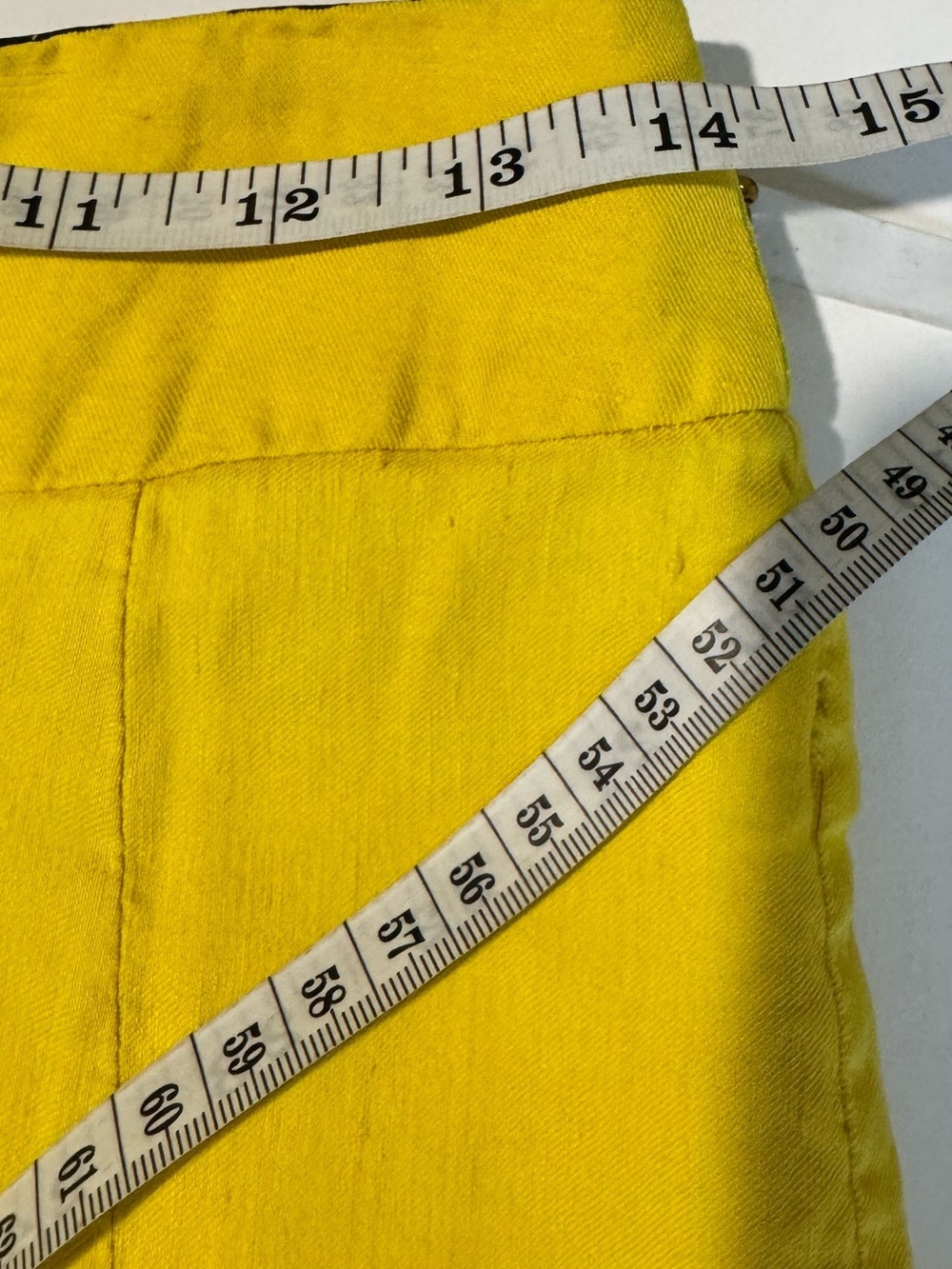 Milly of New York Linen Blend Pencil Skirt Size 4 Yellow Italian Fabric - Picture 8 of 8